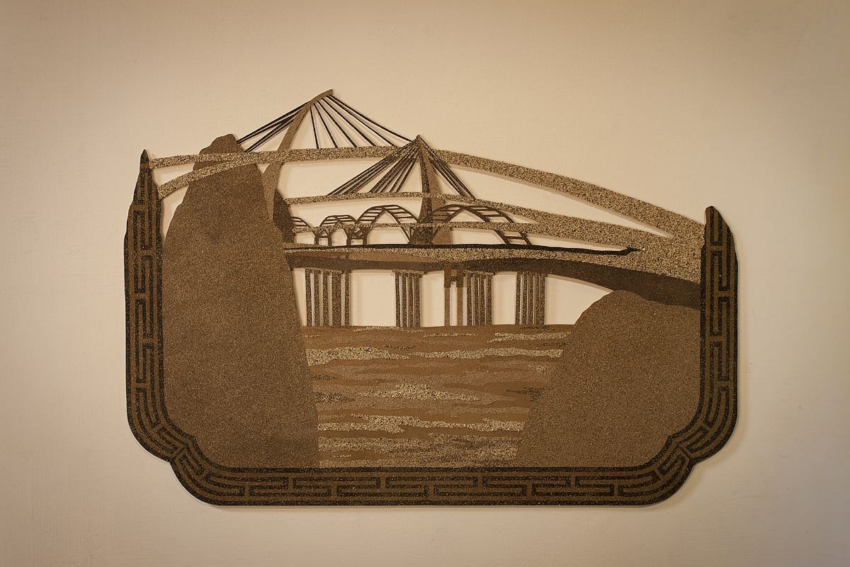 Liat Livni, Windows of Modernity 7
2012, Sand on cardboard