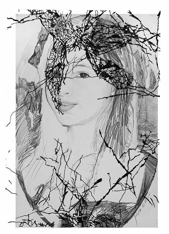 Daniella Sheinman, Untitled (My Mona Lisa III)
2015, Ceramic print on glass panel