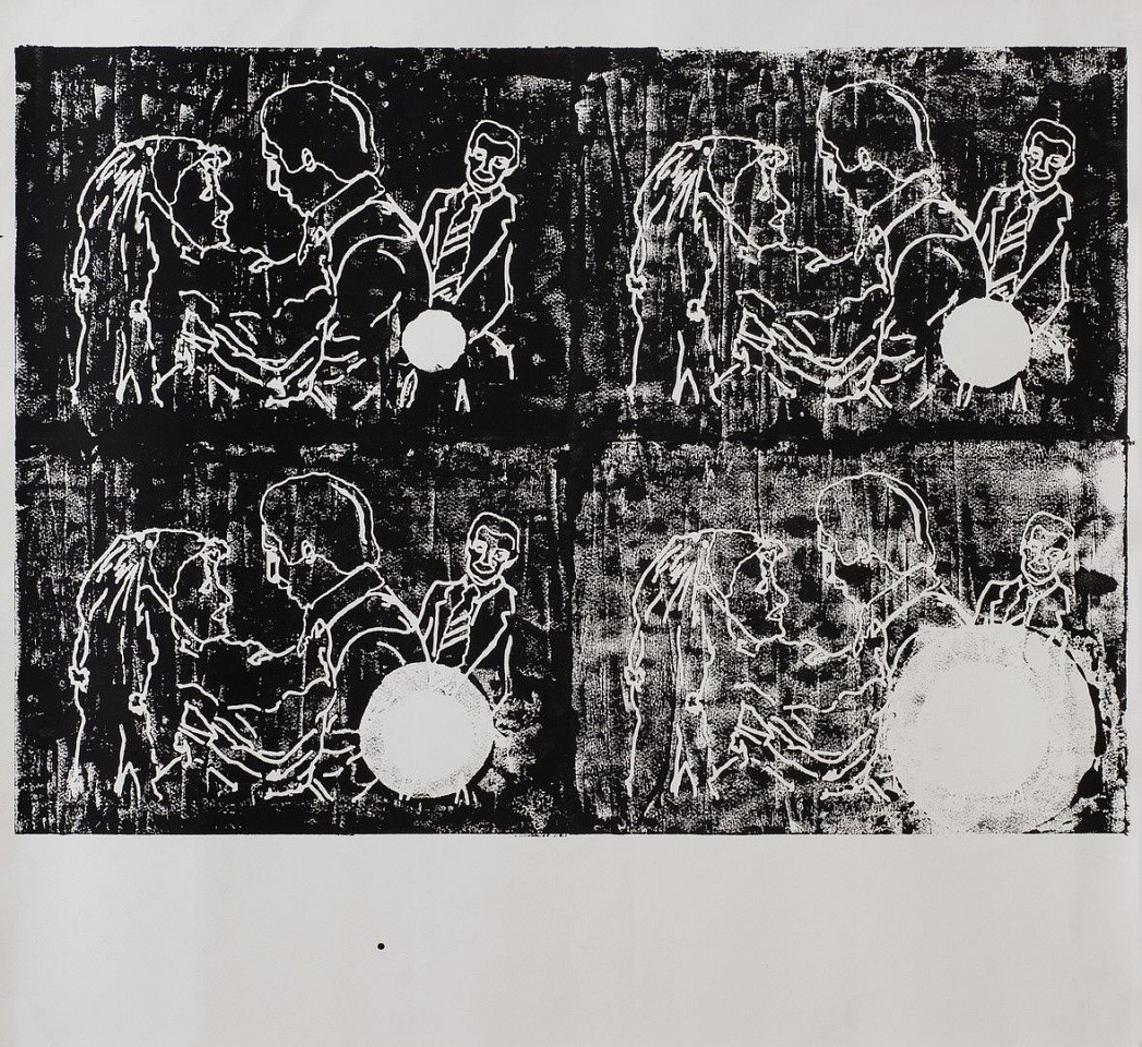 Elham Rokni, 4 Frames #2
2015, Monoprint, acrylic on paper