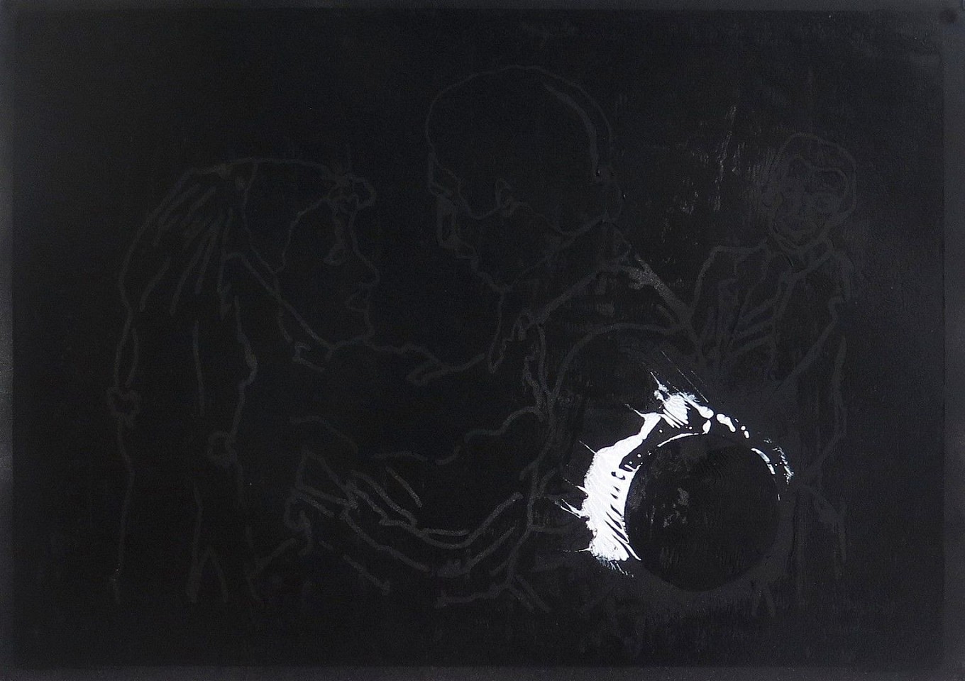 Elham Rokni, Paint Eclipse
2015, Monoprint, acrylic and spray paint on paper