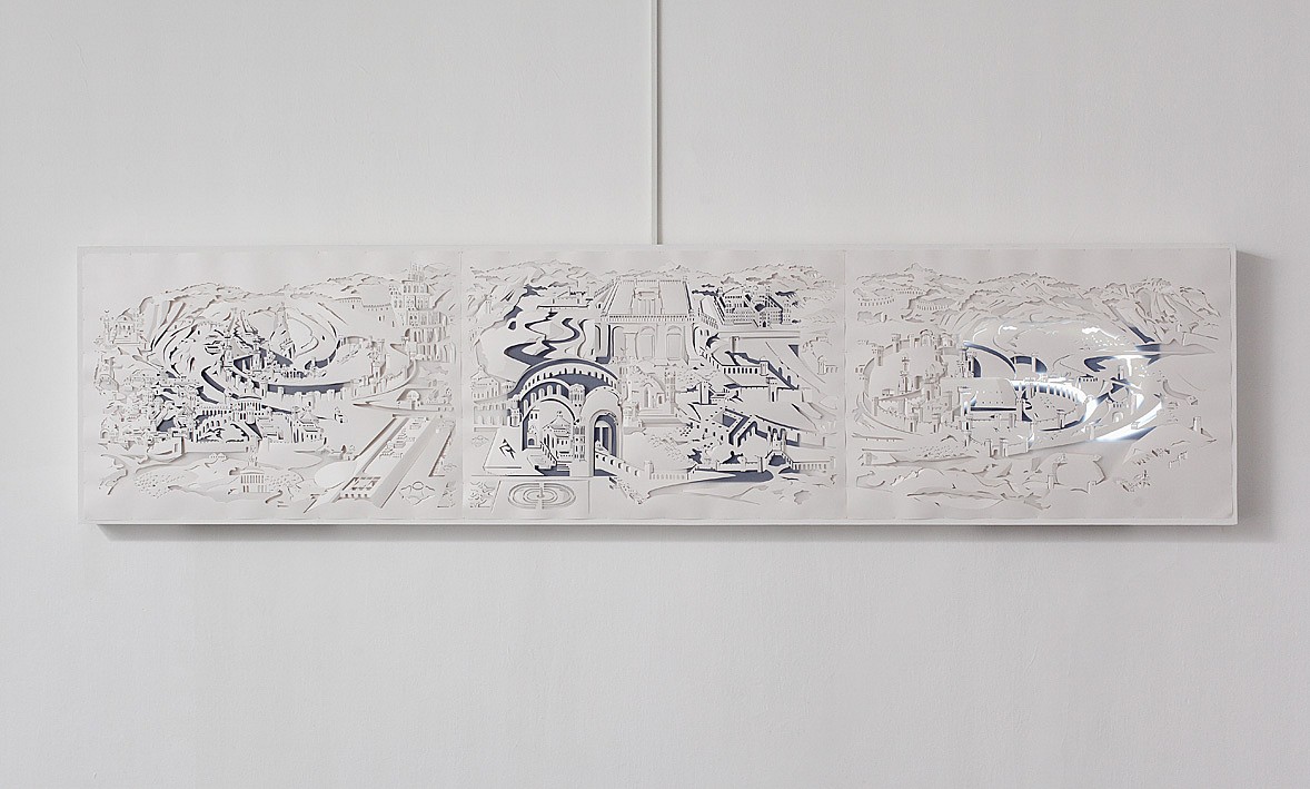 Peleg Dishon, Flood- Old new Babylon
2012, Paper cutout