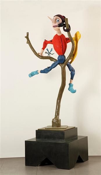 Vadim Stepanov, Pinocchio on a Tree
2013, Painted wood