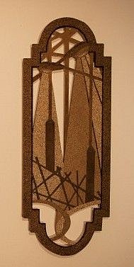 Liat Livni, Windows of Modernity (Street Lights)
2013, Mixed media on cardboard