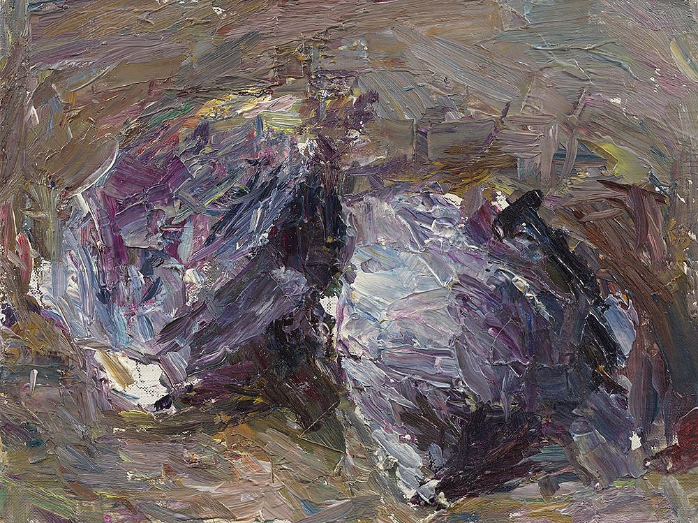Daniel Enkaoua, les deux choux violets enlacés
2021, Oil on canvas