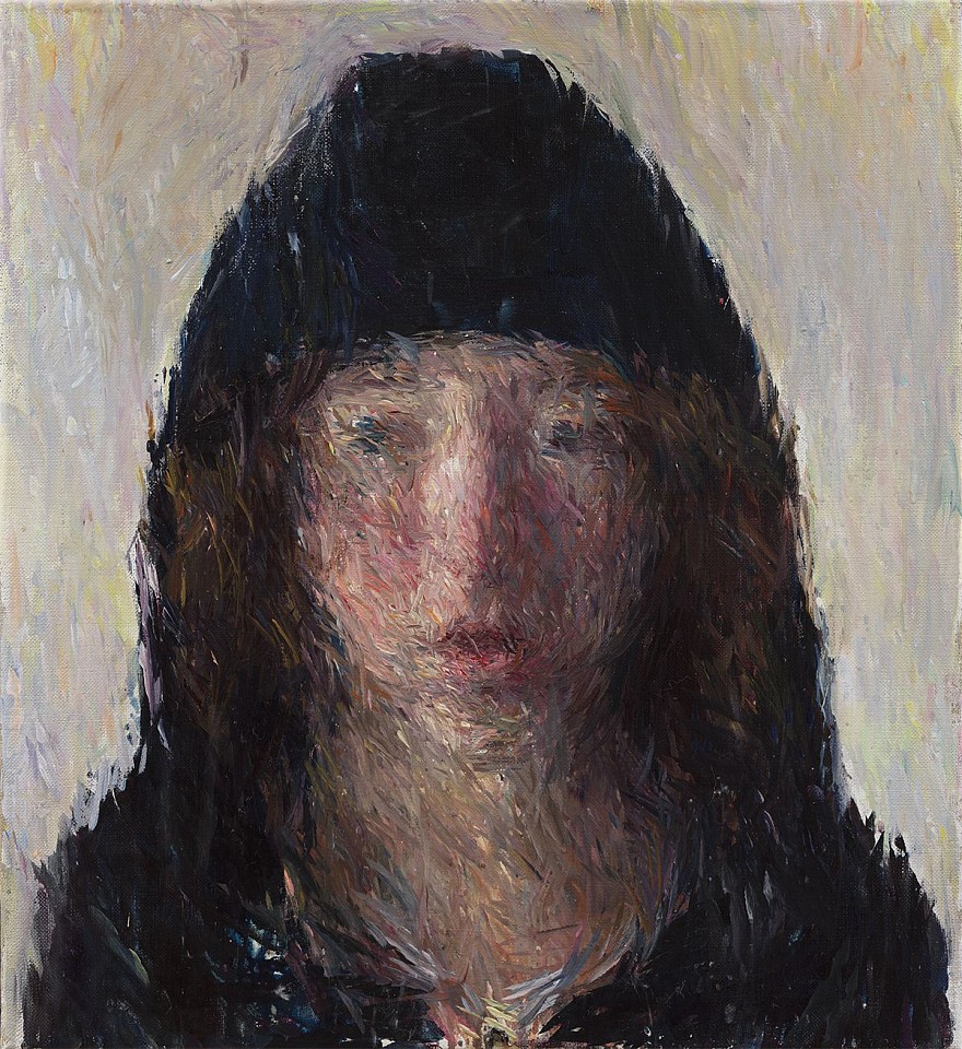 Daniel Enkaoua, Natan en capuche vu de prés
2020, Oil on canvas