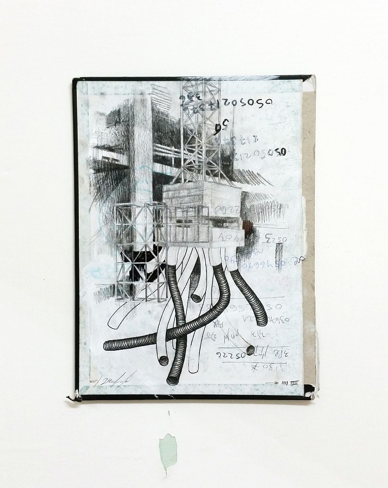 Amir Tomashov, Abyssus abyssum incovat 23
2015, Graphite and ink on bookbinding