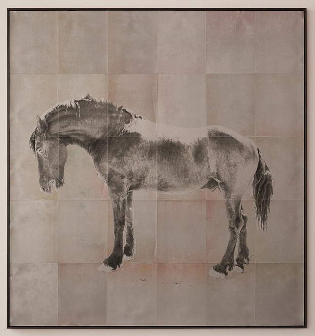 Itamar Freed & Kristina Chan, Horse 2
2022, Multimedia: Lithographic mono print with stencilling