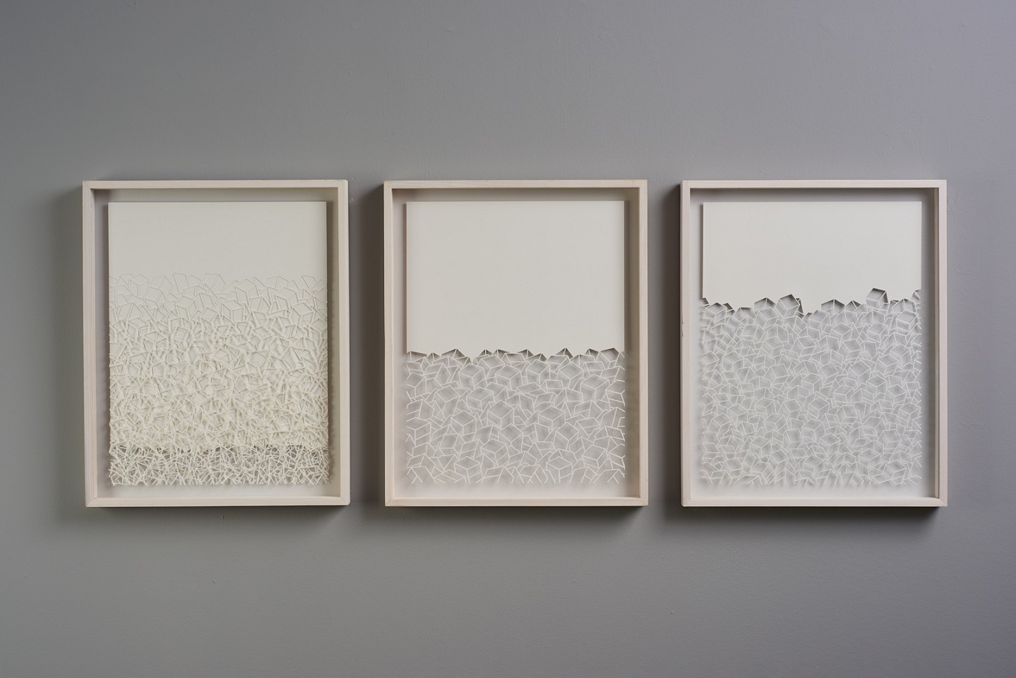 Amir Tomashov, Exposed Landscape no.11h [triptych]
2021, Paper cutout