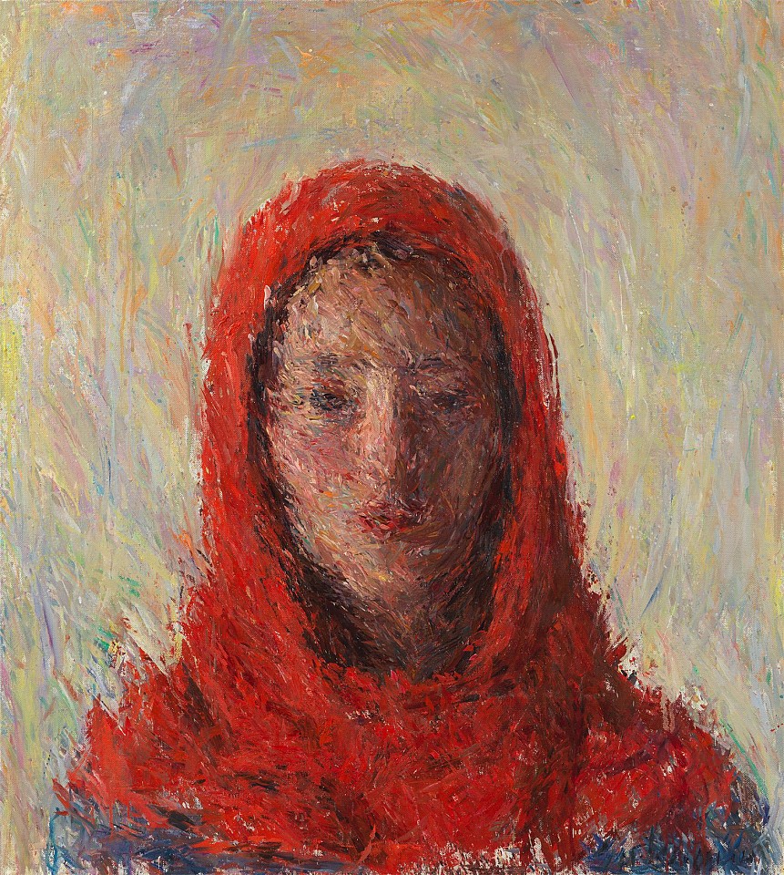 Daniel Enkaoua, Aure en capuche rouge écarlate
2022, Oil on canvas