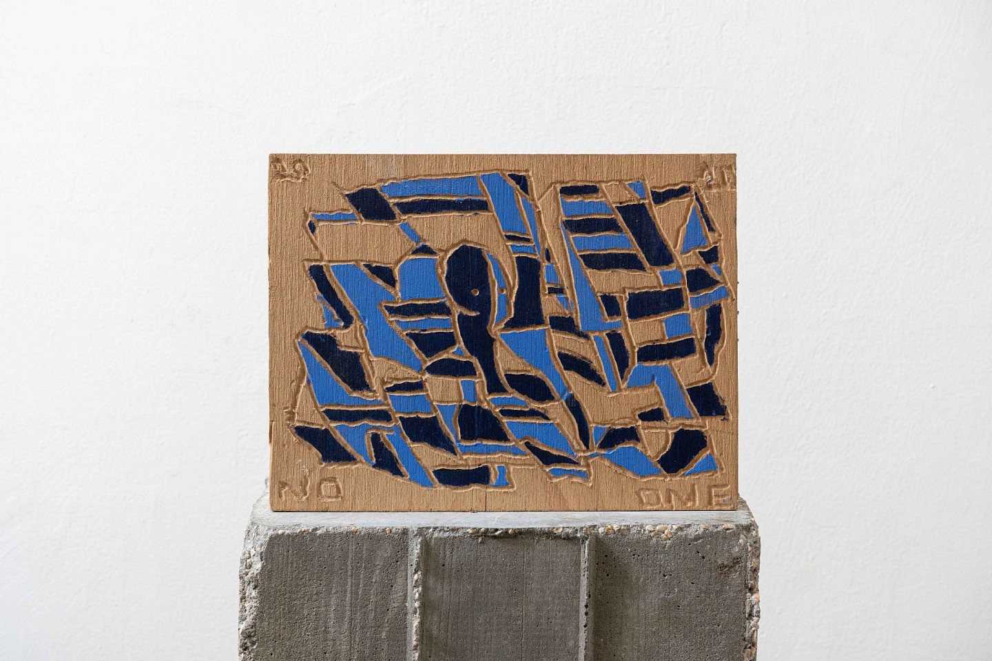 Yarin Didi, Those bluish days
2022, Wood engraving in beech, oil colors